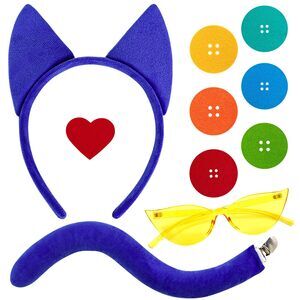 2798 11pcs Blue Cat Costume Accessoriess, Blue Cat Accessoriess